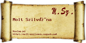 Molt Szilvána névjegykártya